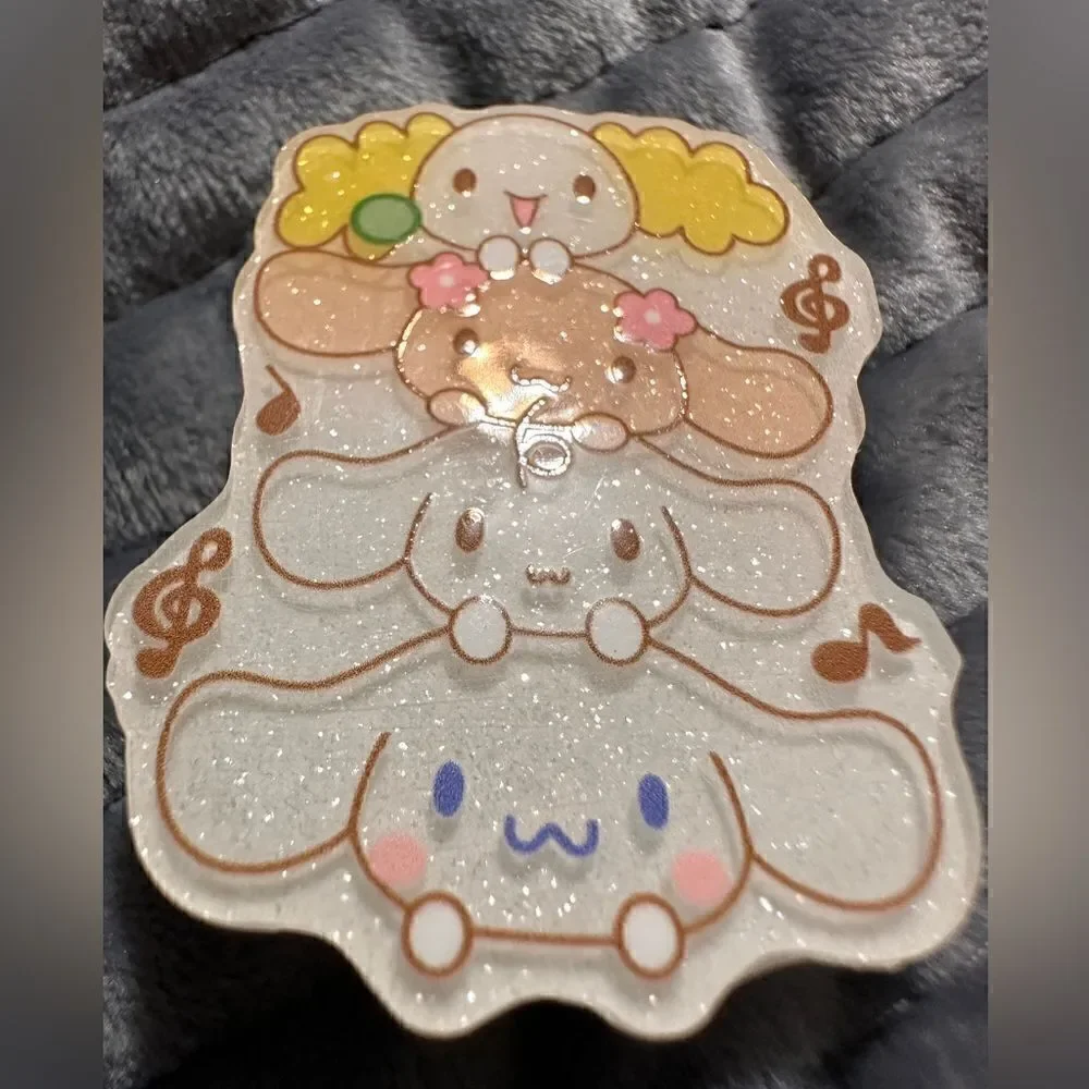 Sanrio Cinnamoroll Hair Clips 2 Pcs – Stacked Character Acrylic Barrettes